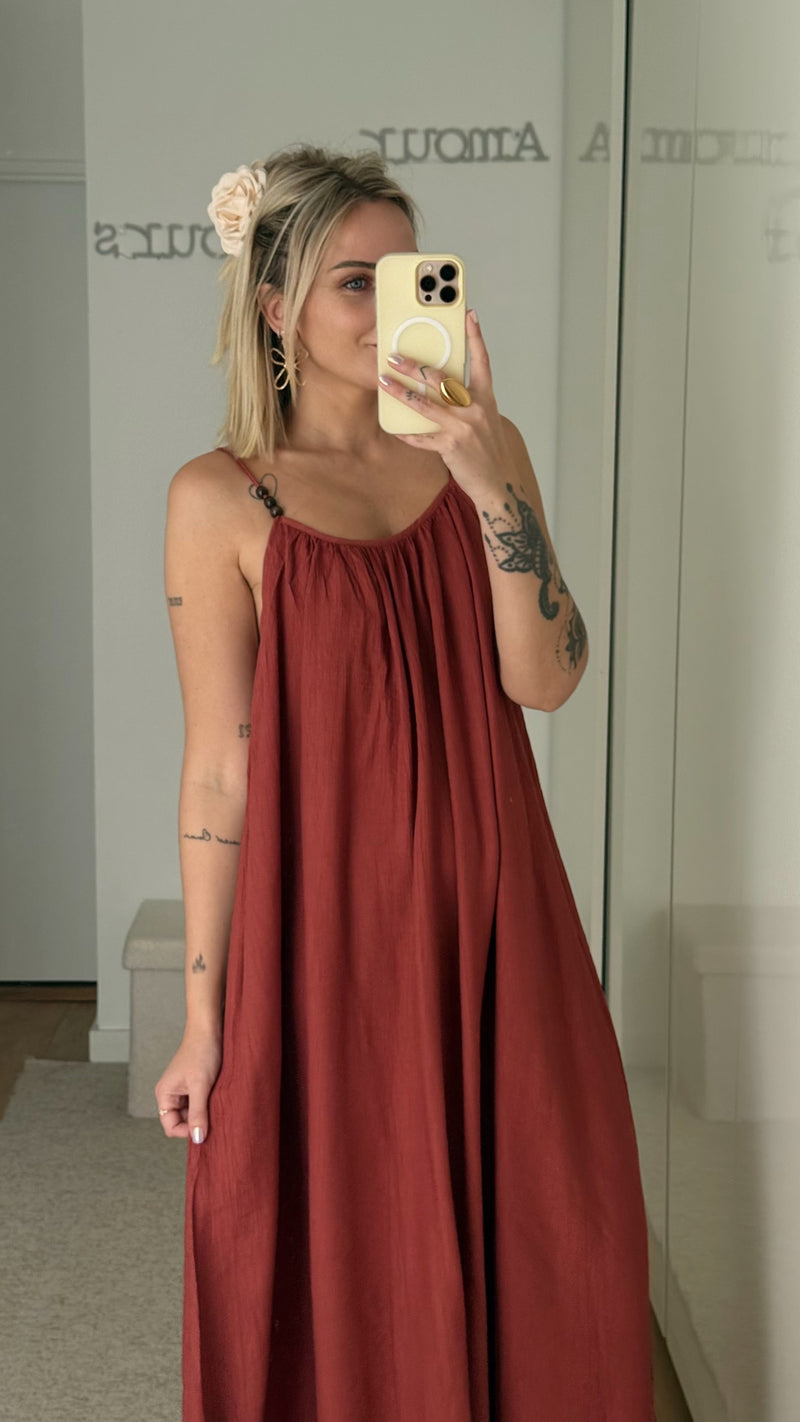 Robe Perles - Terracotta - ROSABAYA
