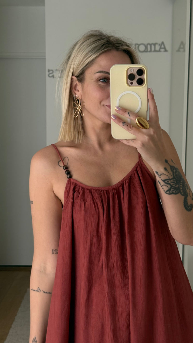 Robe Perles - Terracotta - ROSABAYA