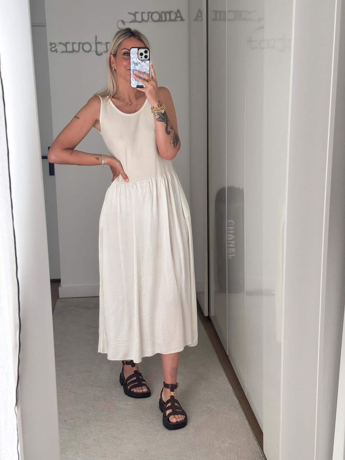 Robe Sabrina - Beige - ROSABAYA