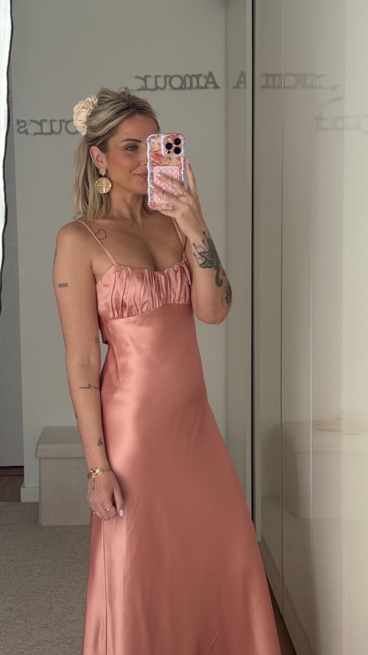 Robe Tira - Saumon - ROSABAYA