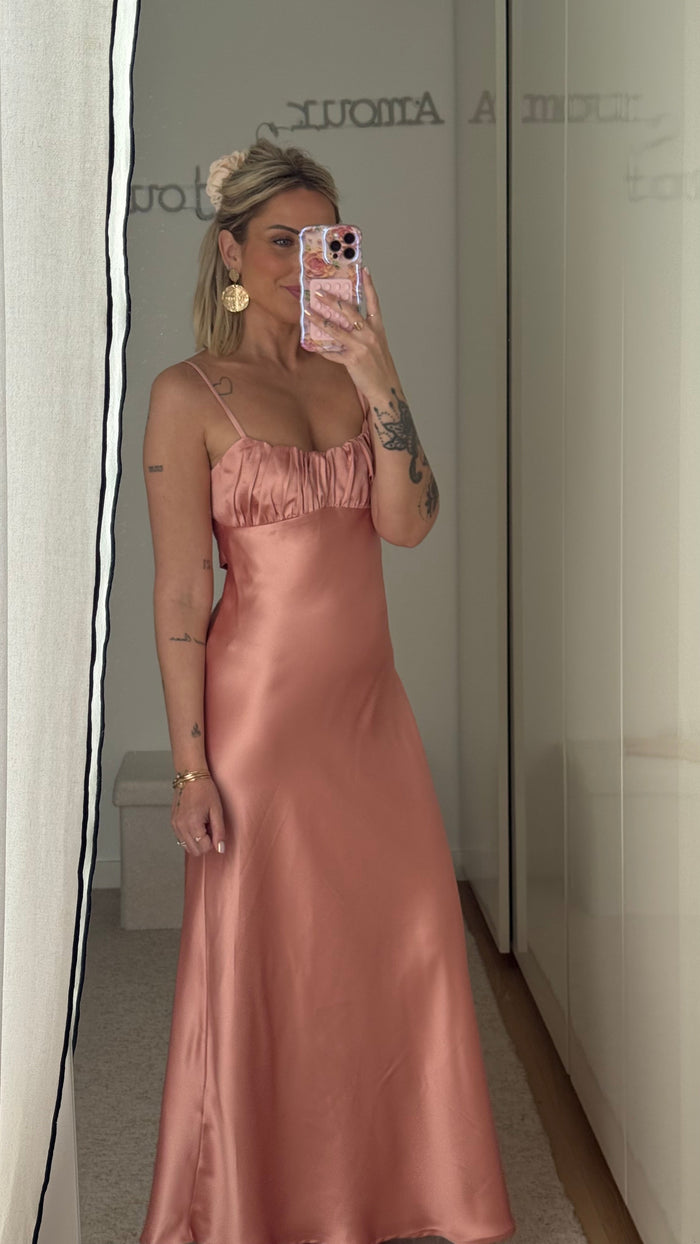 Robe Tira - Saumon - ROSABAYA