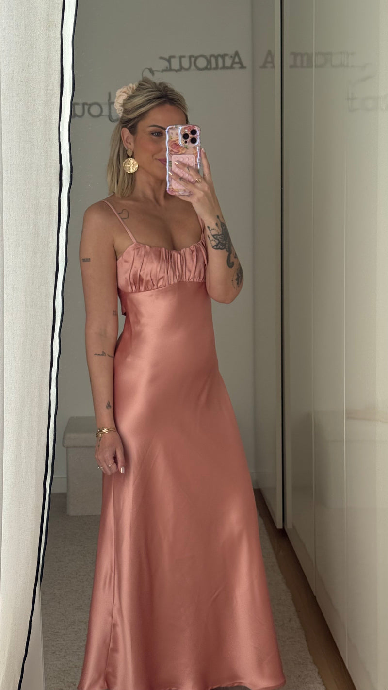 Robe Tira - Saumon - ROSABAYA