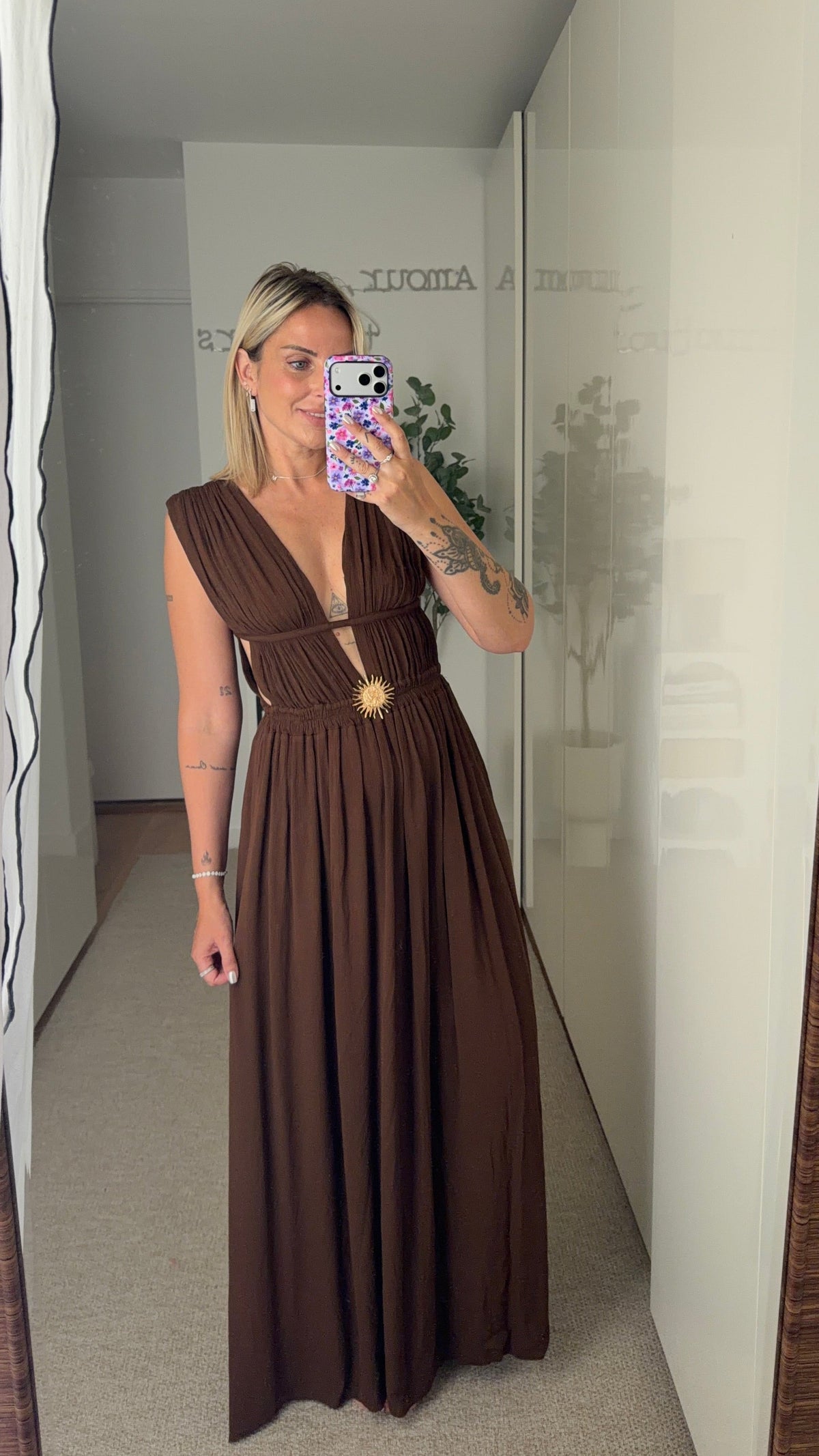 Robe Victoria marron - ROSABAYA