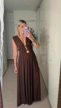 Robe Victoria marron - ROSABAYA