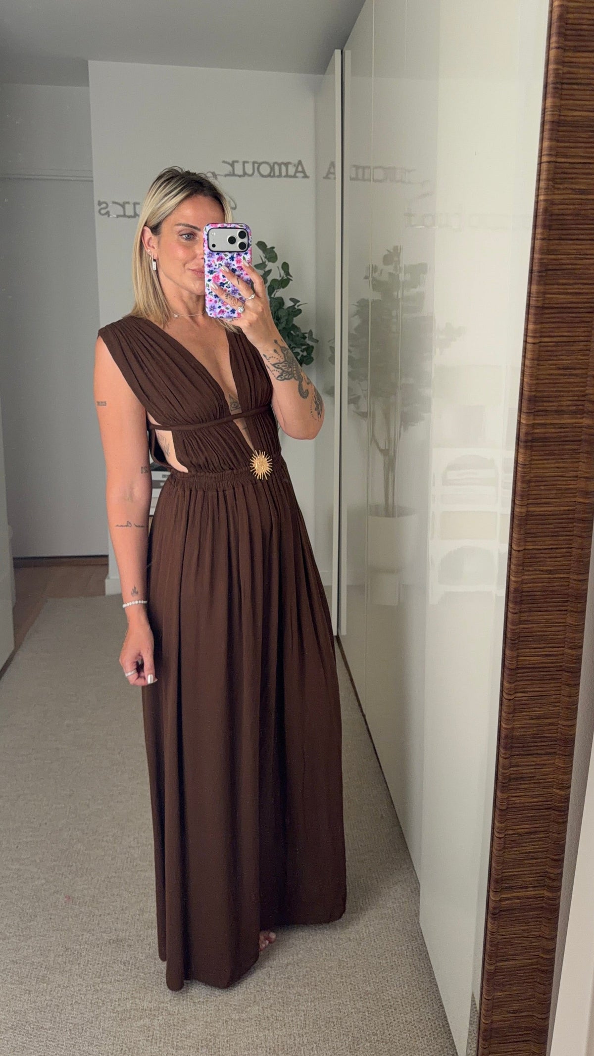 Robe Victoria marron - ROSABAYA