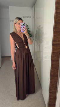 Robe Victoria marron - ROSABAYA