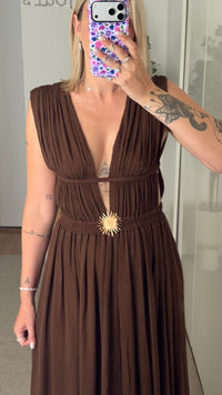 Robe Victoria marron - ROSABAYA
