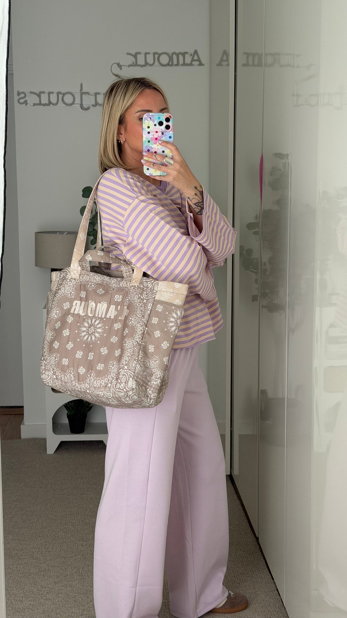 Sac Cabas Amour - Beige - ROSABAYA