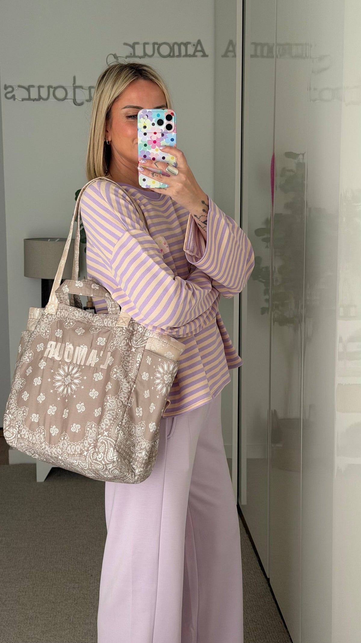 Sac Cabas Amour - Beige - ROSABAYA