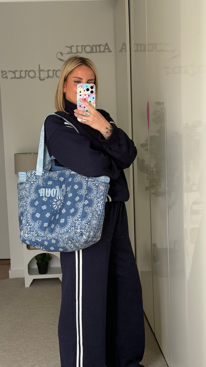 Sac Cabas Amour - Bleu - ROSABAYA