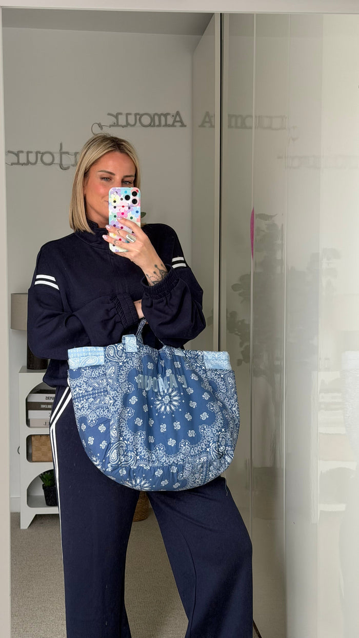 Sac Cabas Amour - Bleu - ROSABAYA