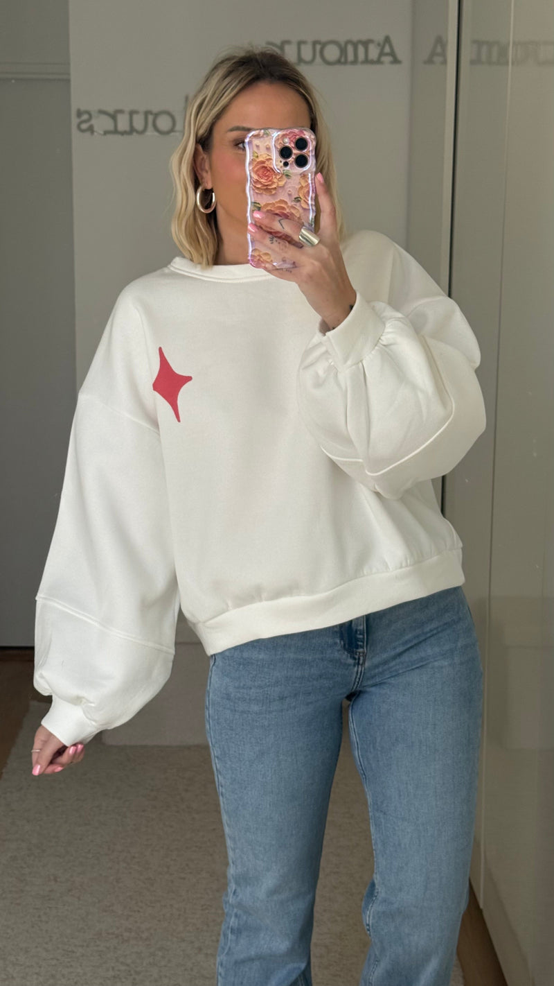 Sweat Amor - Blanc - ROSABAYA