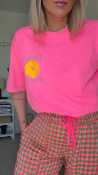 T-shirt Au soleil - rose fluo - ROSABAYA