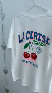 T-shirt Cerise - Blanc - ROSABAYA