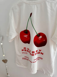 T - shirt Cerises - Blanc - ROSABAYA