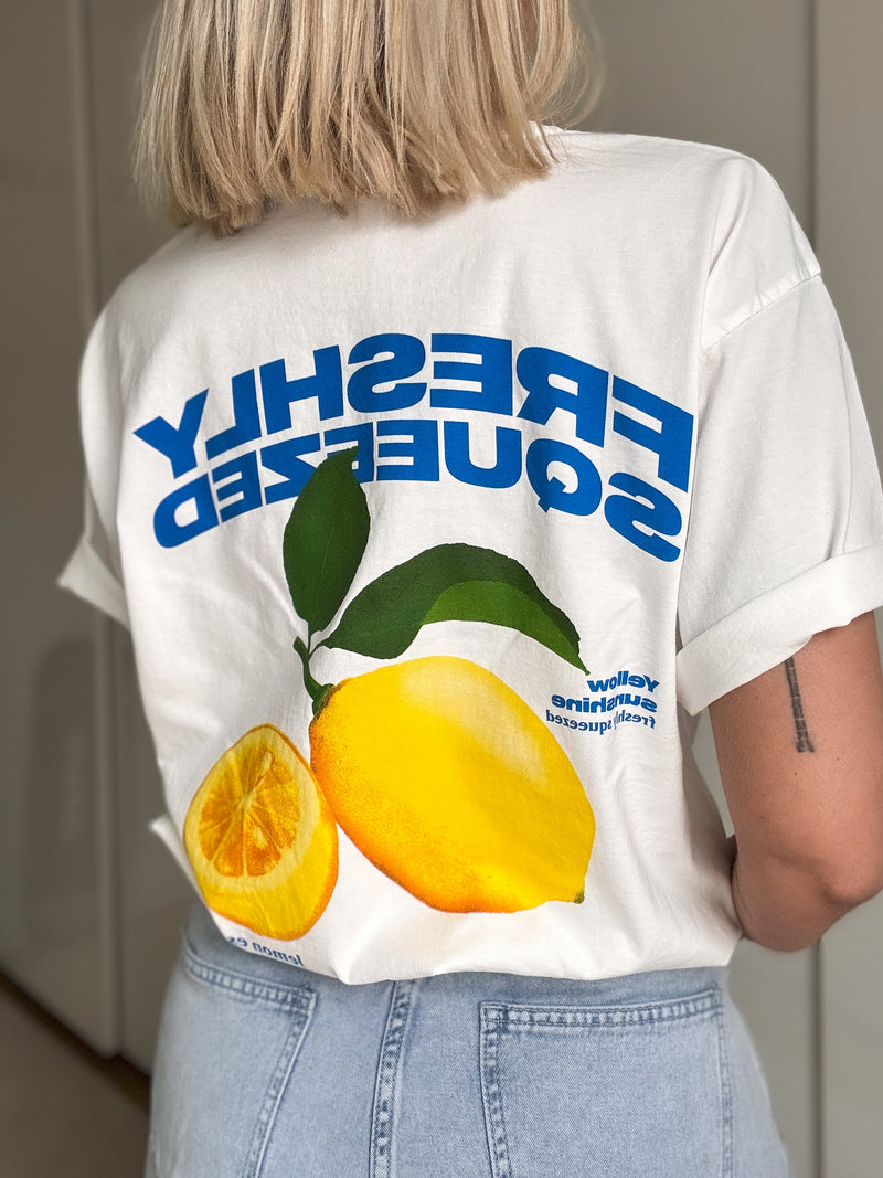 T - shirt Citrons - Blanc - ROSABAYA