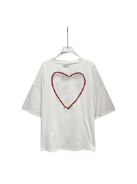 T-shirt Coeur - Blanc - ROSABAYA