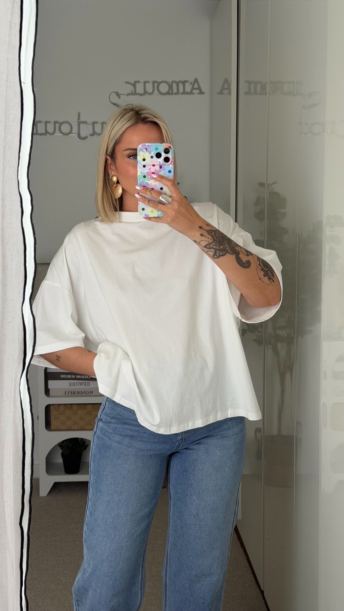 T-shirt Coeur - Blanc - ROSABAYA