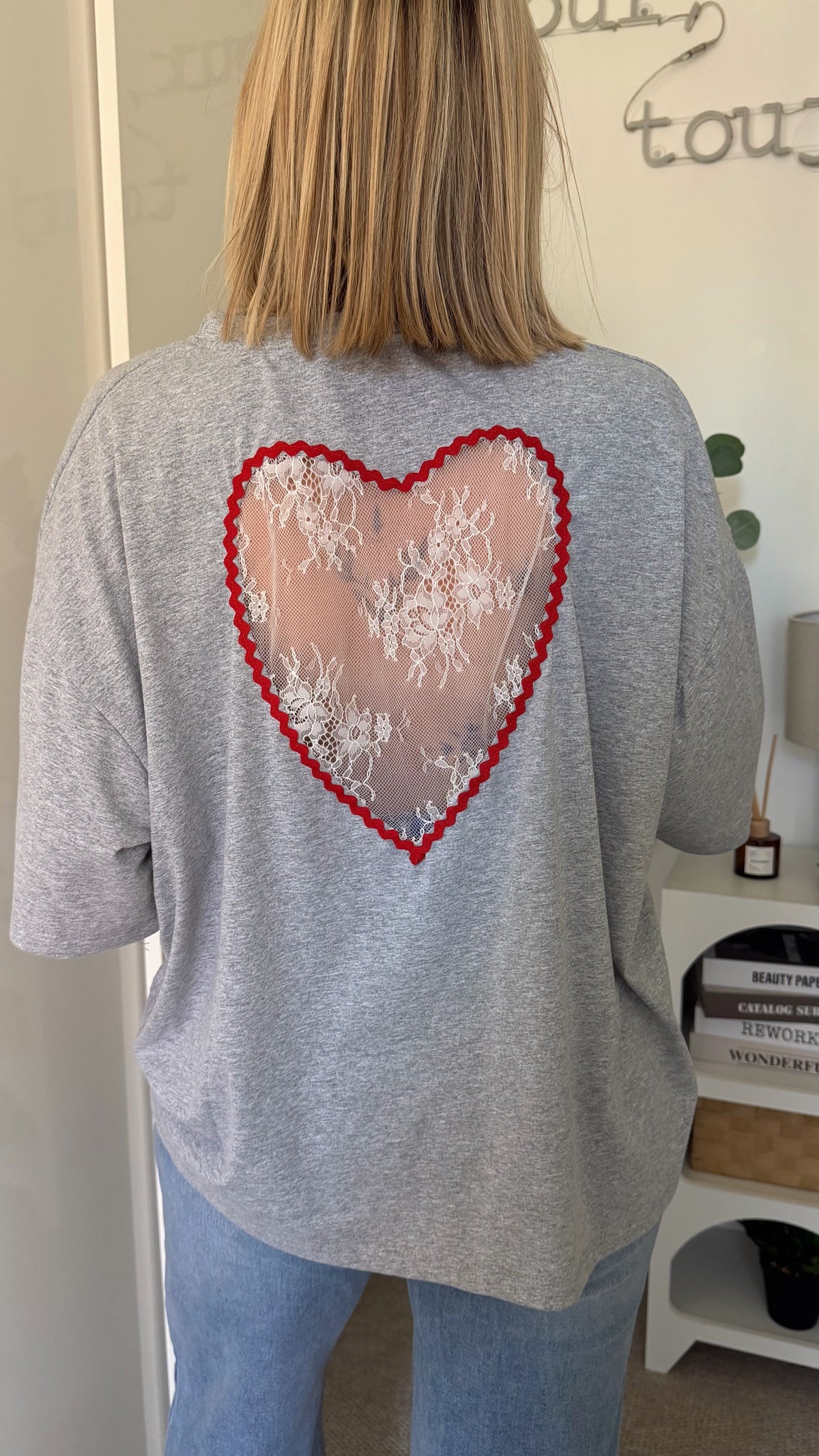 T-shirt Coeur - Gris - ROSABAYA