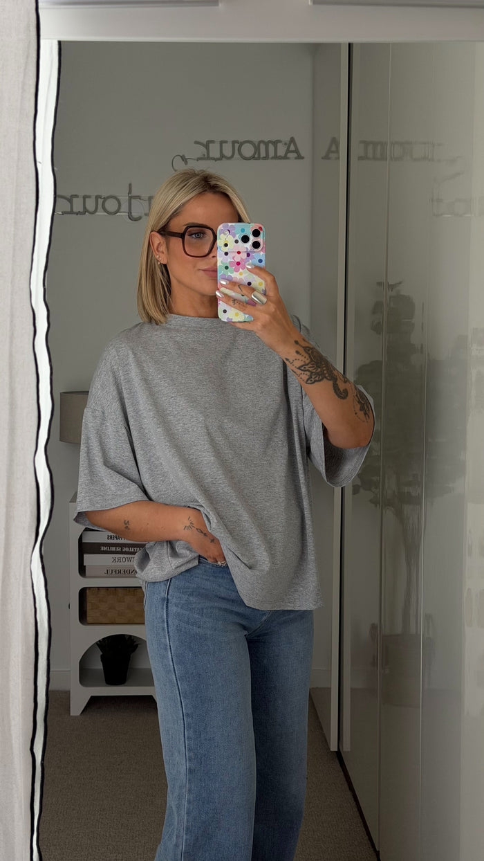 T-shirt Coeur - Gris - ROSABAYA