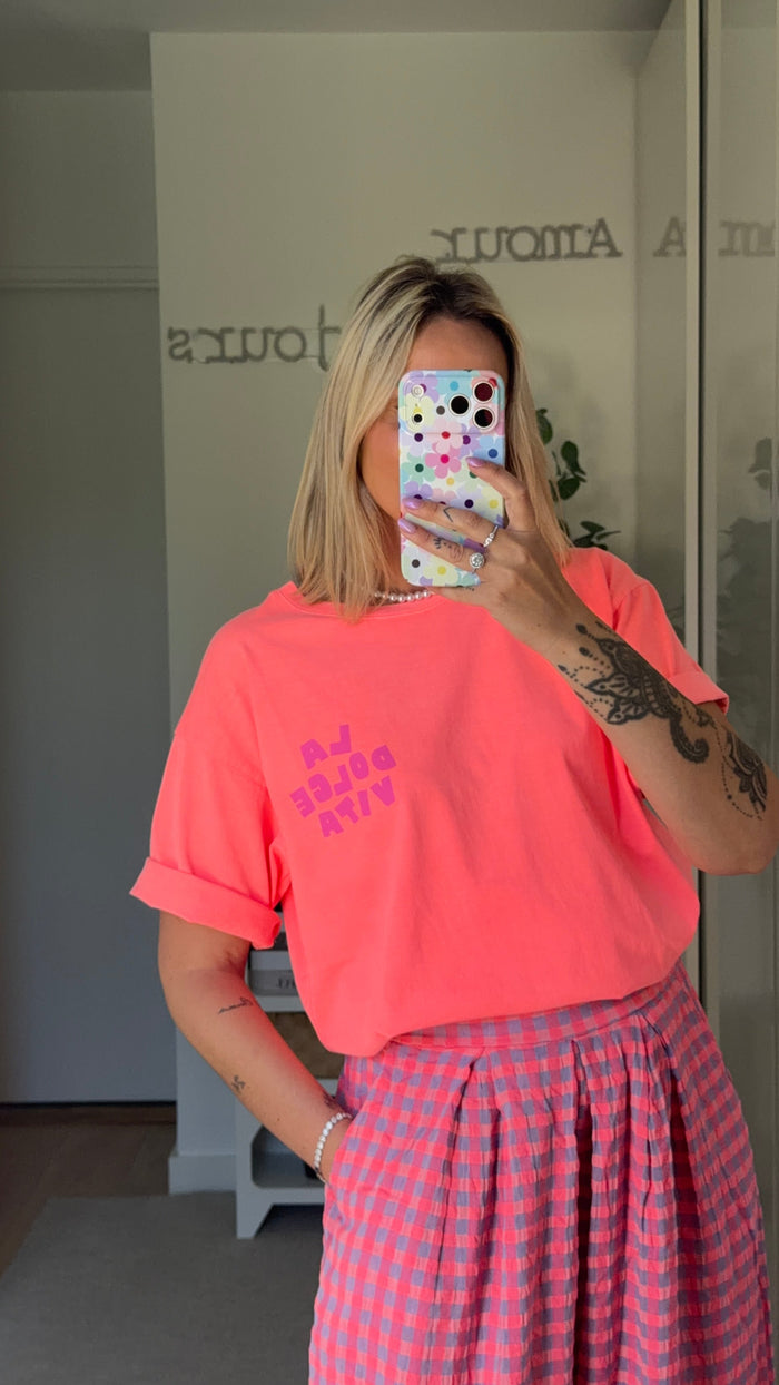 T-shirt Dolce vita - corail - ROSABAYA