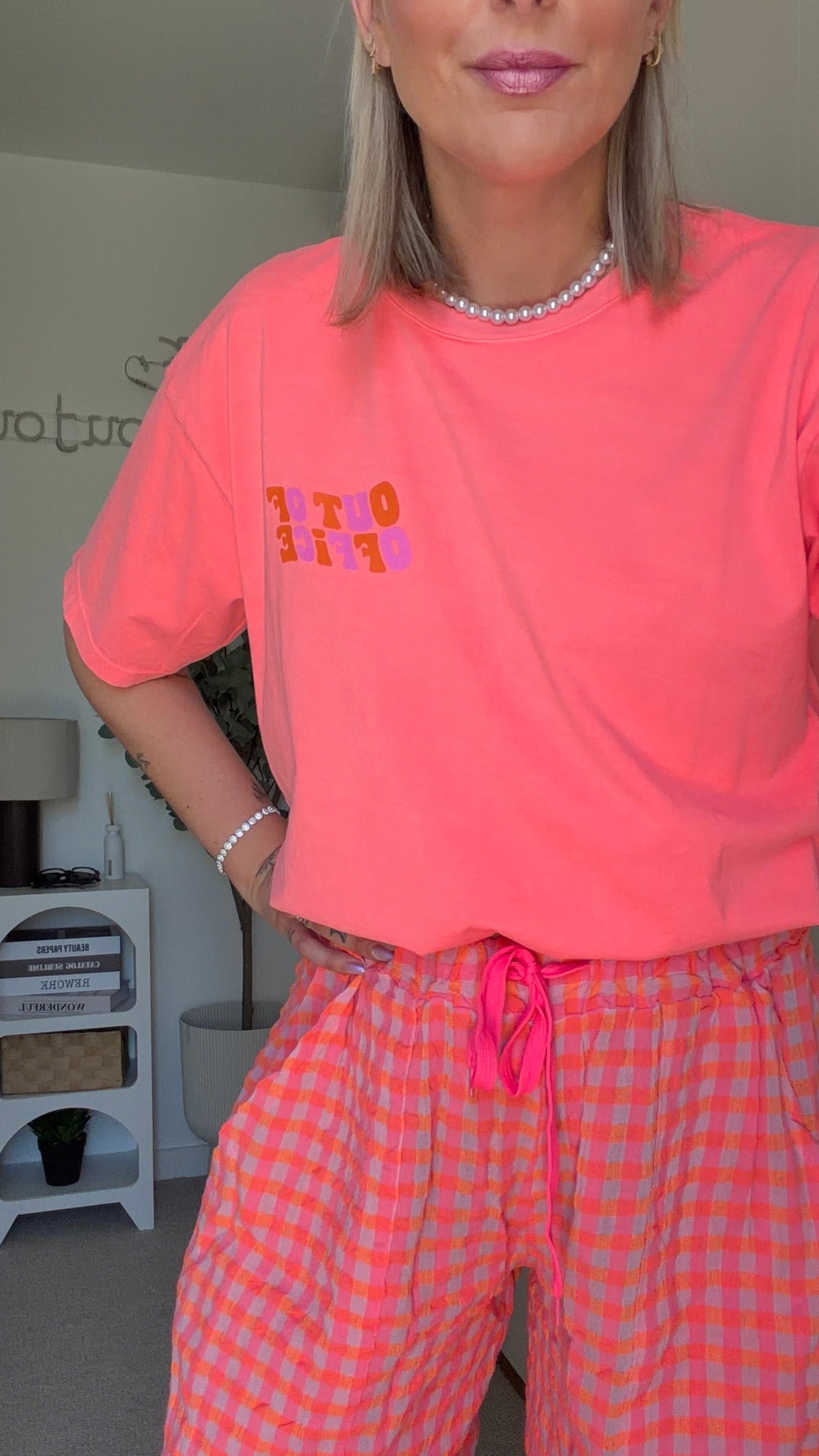 T-shirt Out of office - corail - ROSABAYA