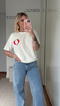 T-shirt Spicy - Blanc - ROSABAYA
