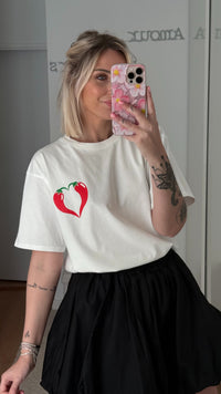 T-shirt Spicy - Blanc - ROSABAYA