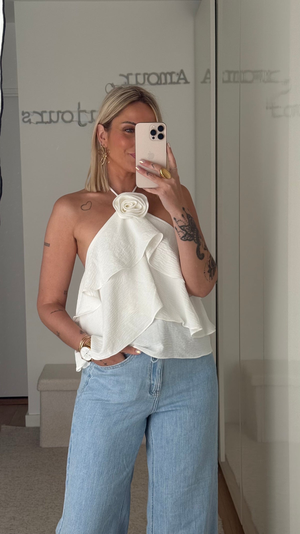 Top Fleur - Blanc - ROSABAYA