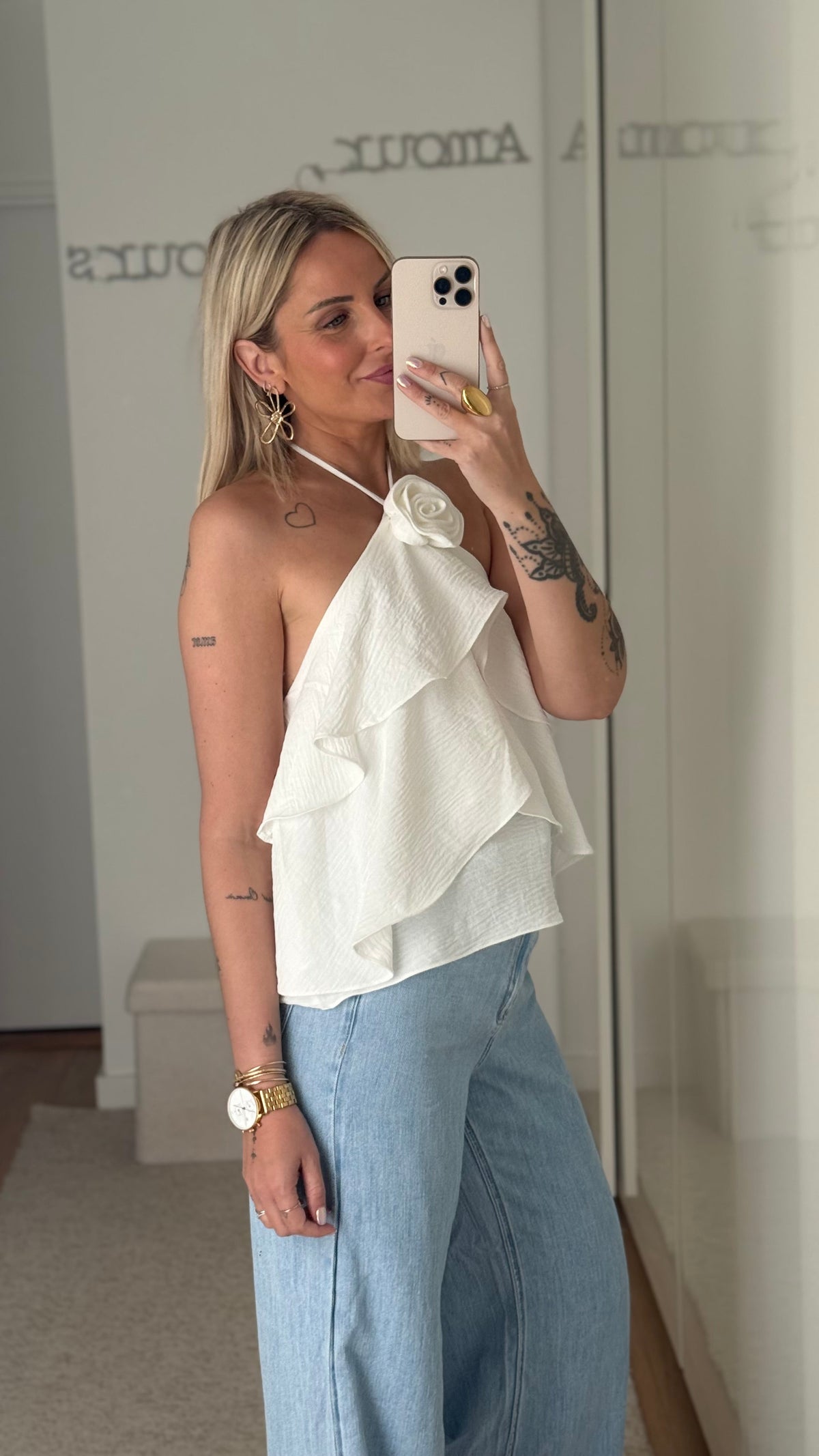 Top Fleur - Blanc - ROSABAYA