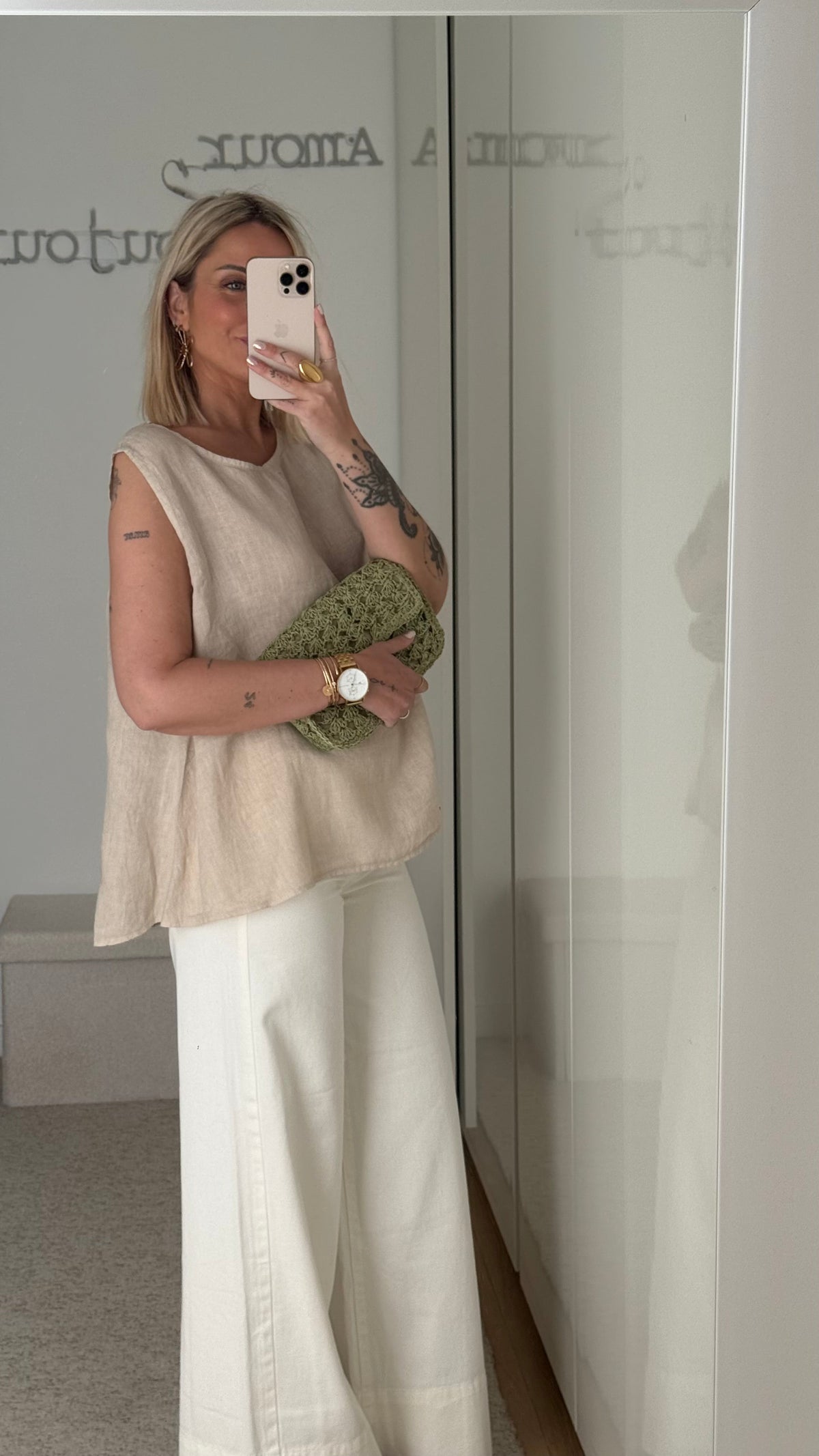 Top Lino - Beige - ROSABAYA