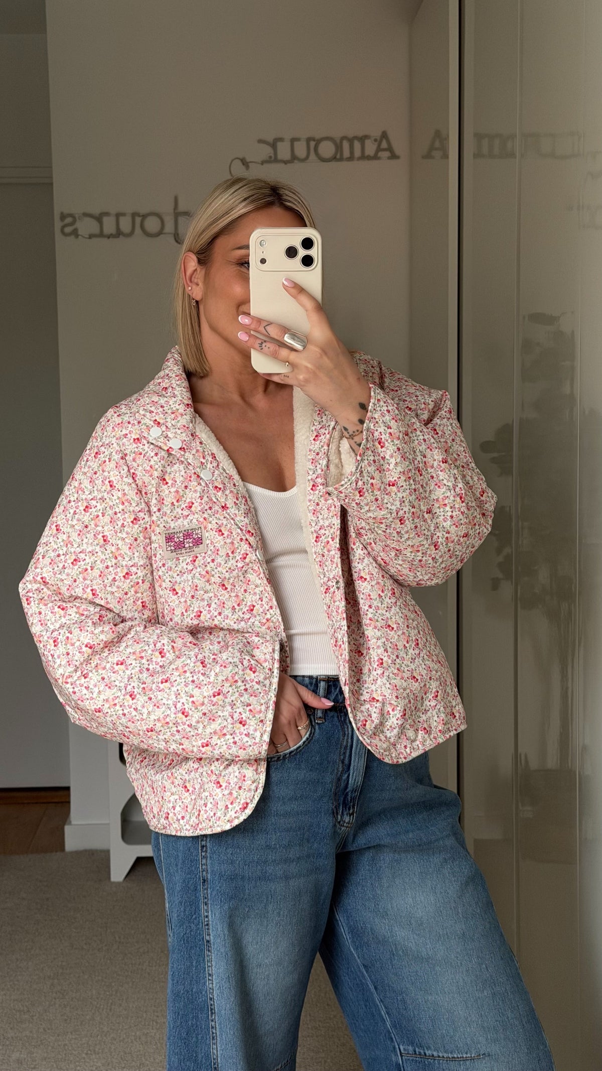 Veste Floral - Ecrue - ROSABAYA