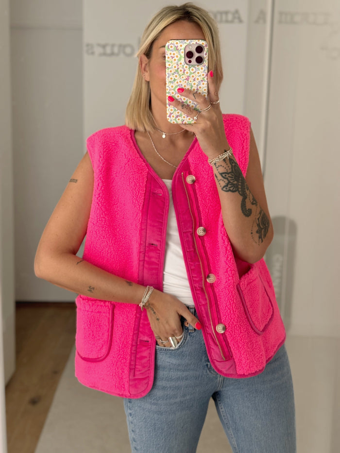 Veste sans manches - Adoré Rose - ROSABAYA