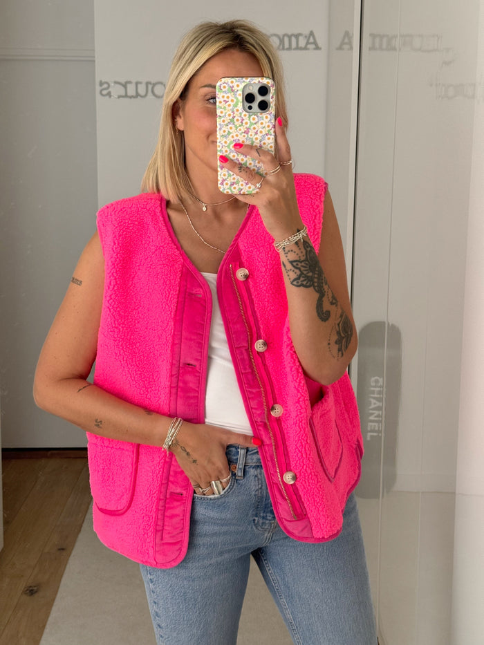 Veste sans manches - Adoré Rose - ROSABAYA