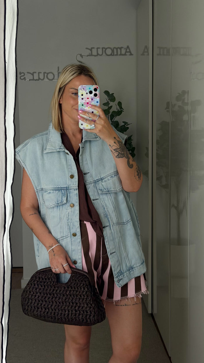 Veste sans manches Roxie - Bleu Clair - ROSABAYA