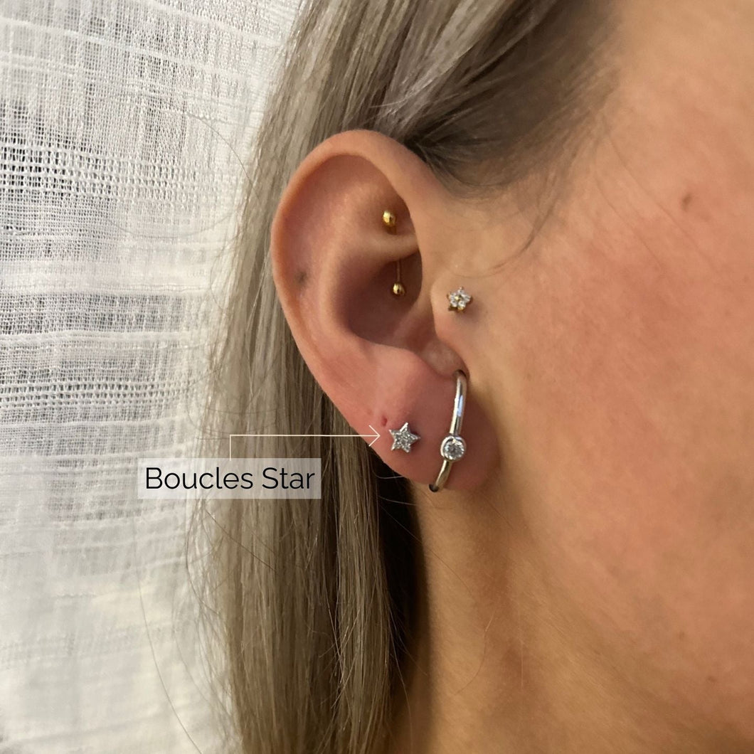 Boucles d'oreilles Star - ROSABAYA