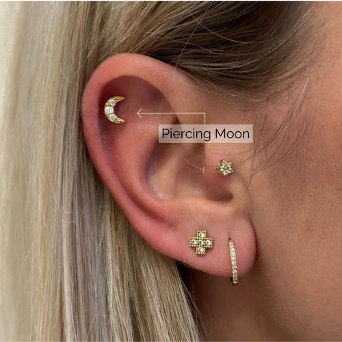 Piercing Moon - Doré - ROSABAYA